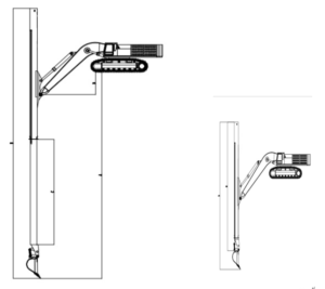 2 sections telescopic arm for excavator