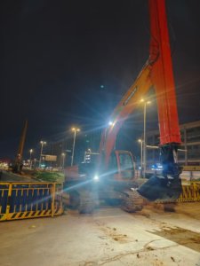 2 sections telescopic arm for excavator
